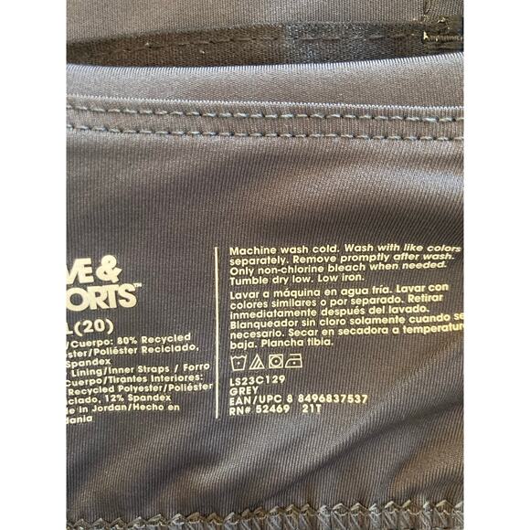 Love & Sports Stacey & Michelle Sports Bra Grey XXL 20 - Picture 6 of 6